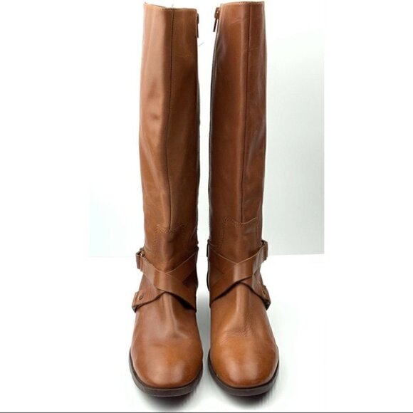 Nine West boots 6.5 Blogger brown cognac leather - Picture 3 of 11